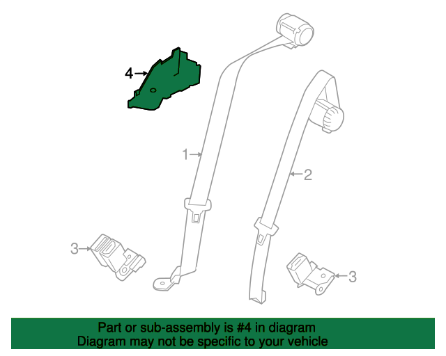 BEZEL - SEAT BELT GUIDE BRACKET LR041457