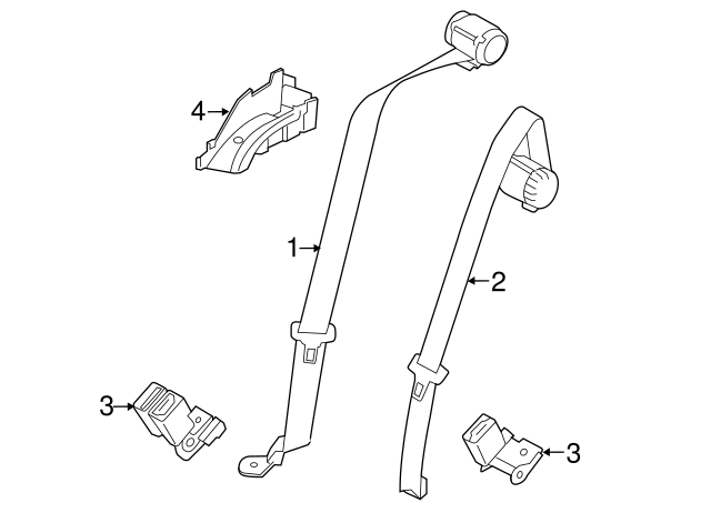 BEZEL - SEAT BELT GUIDE BRACKET LR041457