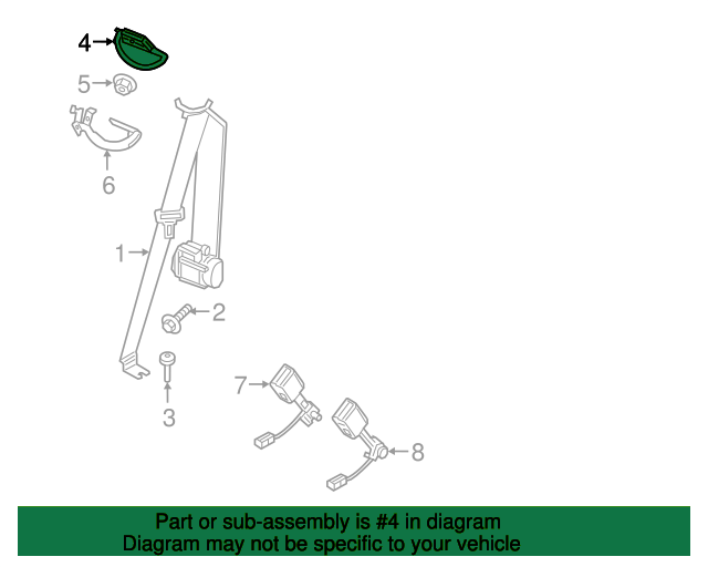 BEZEL - SEAT BELT GUIDE BRACKET LR060574