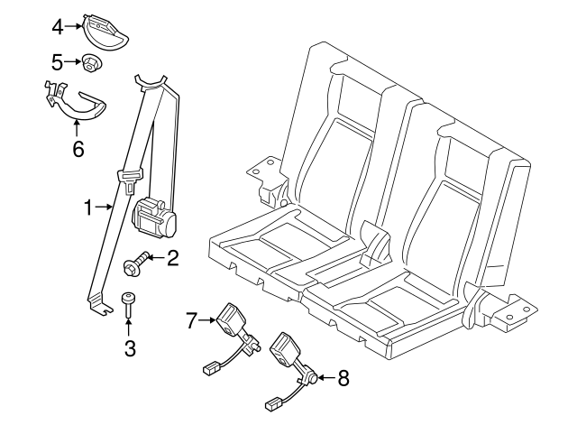 BEZEL - SEAT BELT GUIDE BRACKET LR060574