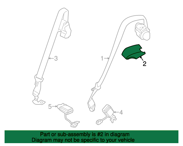 BEZEL - SEAT BELT GUIDE BRACKET LR061085