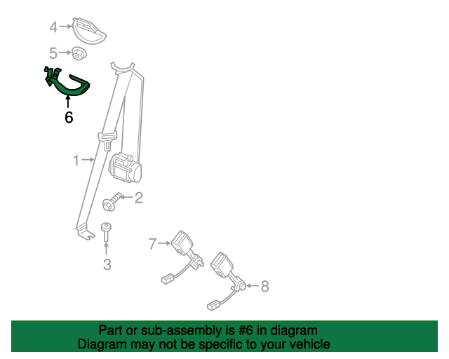 BEZEL - SEAT BELT GUIDE BRACKET LR068271