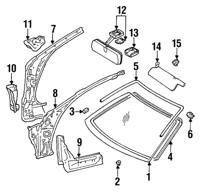 MIRROR INNER RR VIEW 0259686101